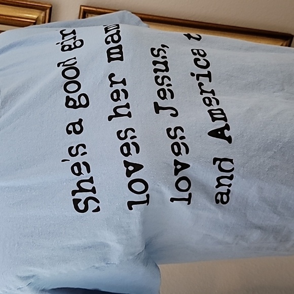 Tom Petty song lyrics tee shirt Fruit of the Loom vintage size M sky blue - Picture 3 of 12